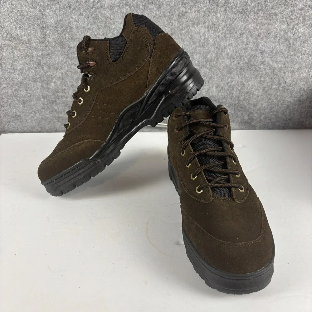 Unbranded Hiking Boots Mens 10 Brown Suede Mid Top Lug Sole 5556 NEW
